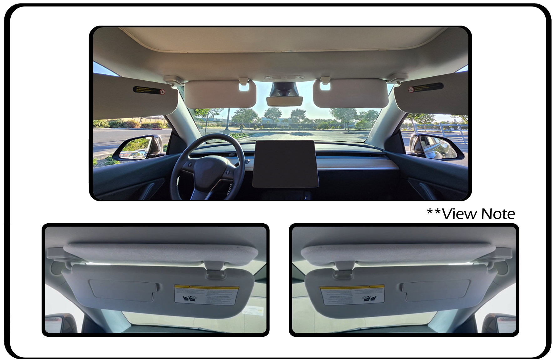 Tesla visor